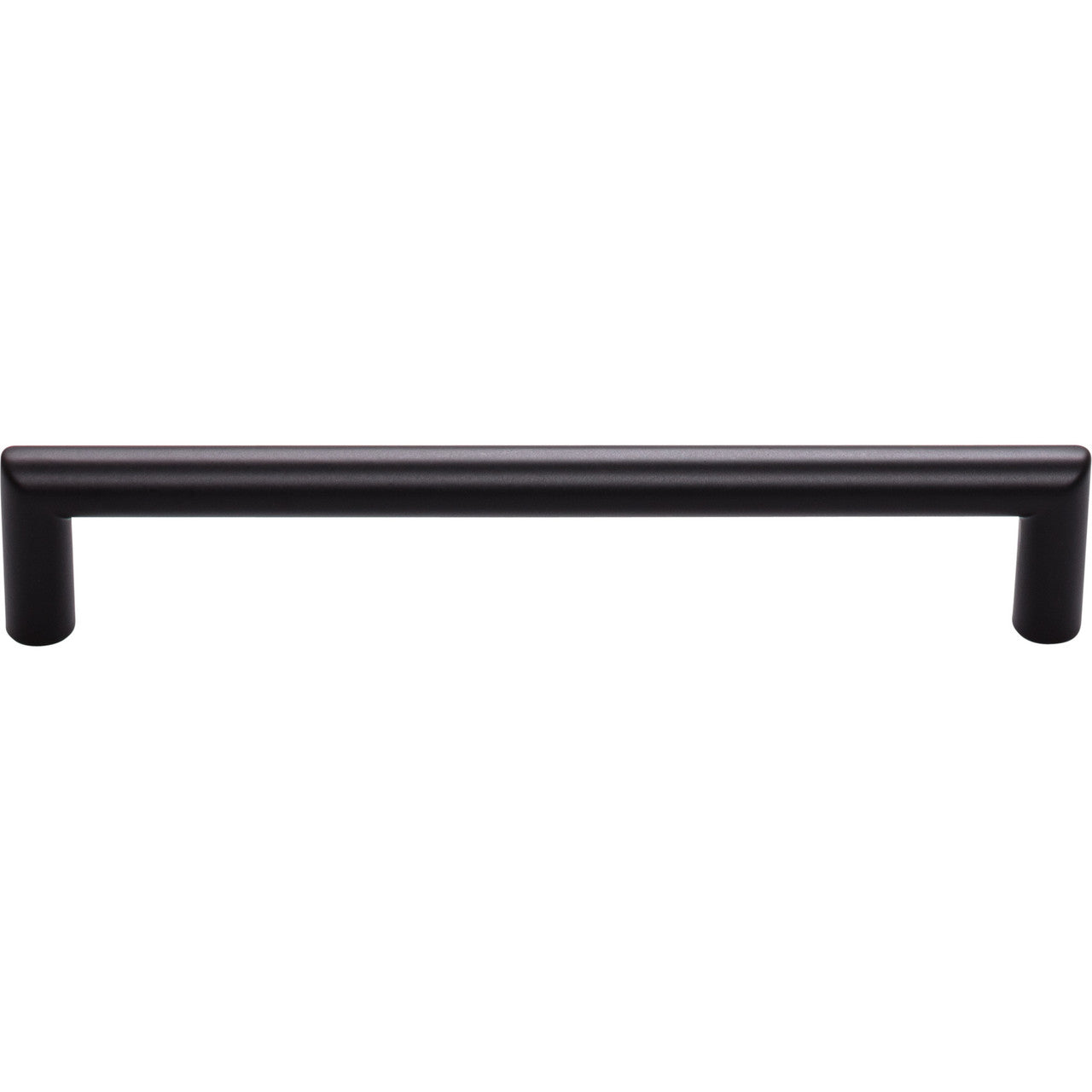 Top Knobs TK943BLK: 6-5/16" cc Kinney Round Bar Cabinet Pull - Flat Black