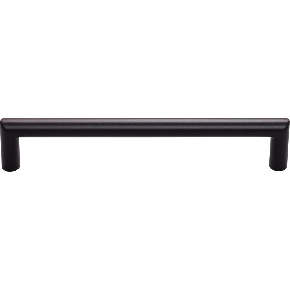 Top Knobs TK943BLK: 6-5/16" cc Kinney Round Bar Cabinet Pull - Flat Black