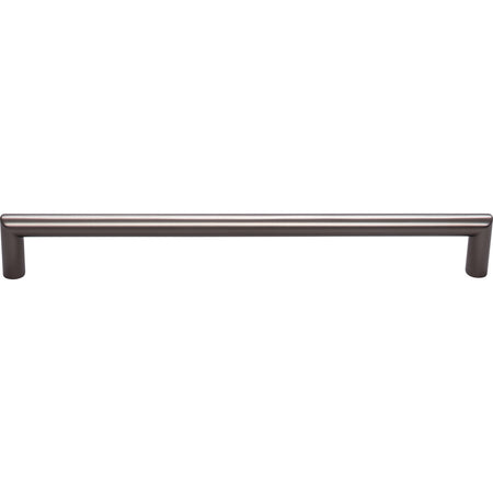 Top Knobs TK945AG: 8-13/16" cc Kinney Round Bar Cabinet Pull - Ash Gray