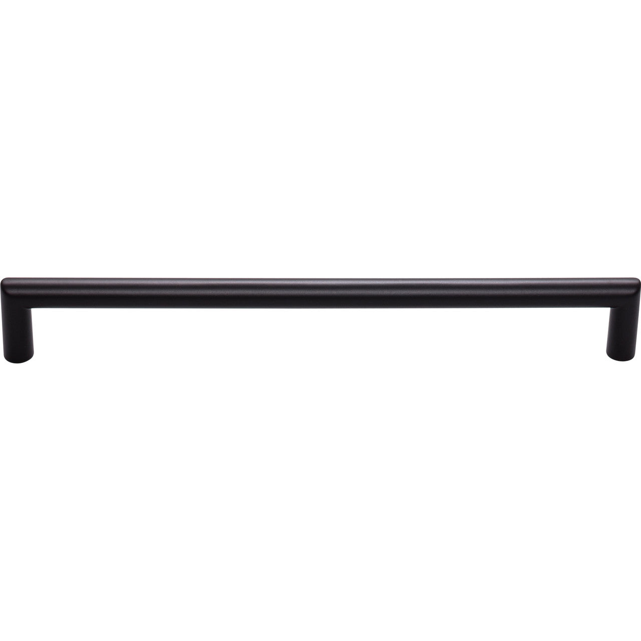 Top Knobs TK945BLK: 8-13/16" cc Kinney Round Bar Cabinet Pull - Flat Black