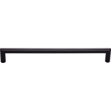 Top Knobs TK945BLK: 8-13/16" cc Kinney Round Bar Cabinet Pull - Flat Black