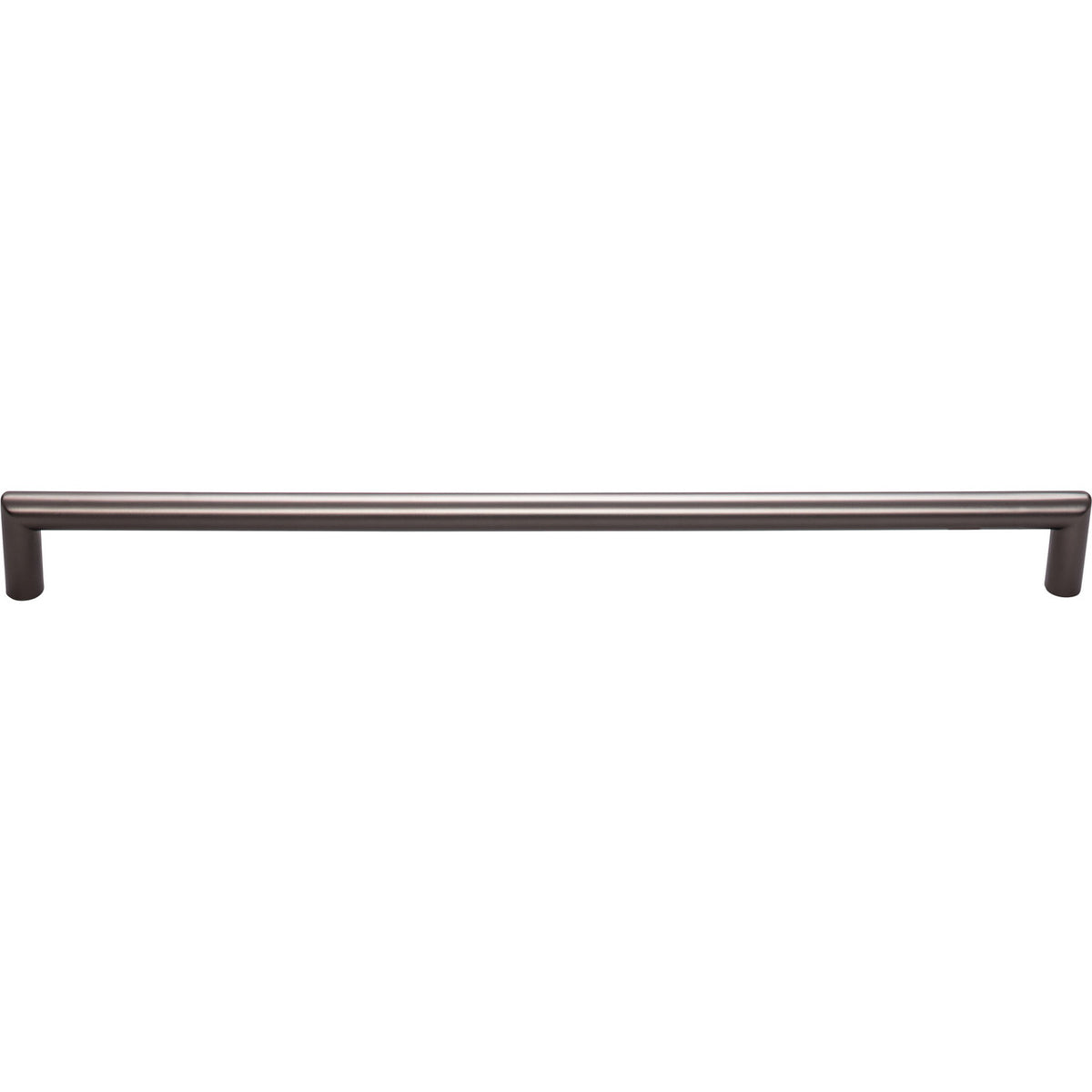 Top Knobs TK946AG: 12" cc Kinney Round Bar Cabinet Pull - Ash Gray