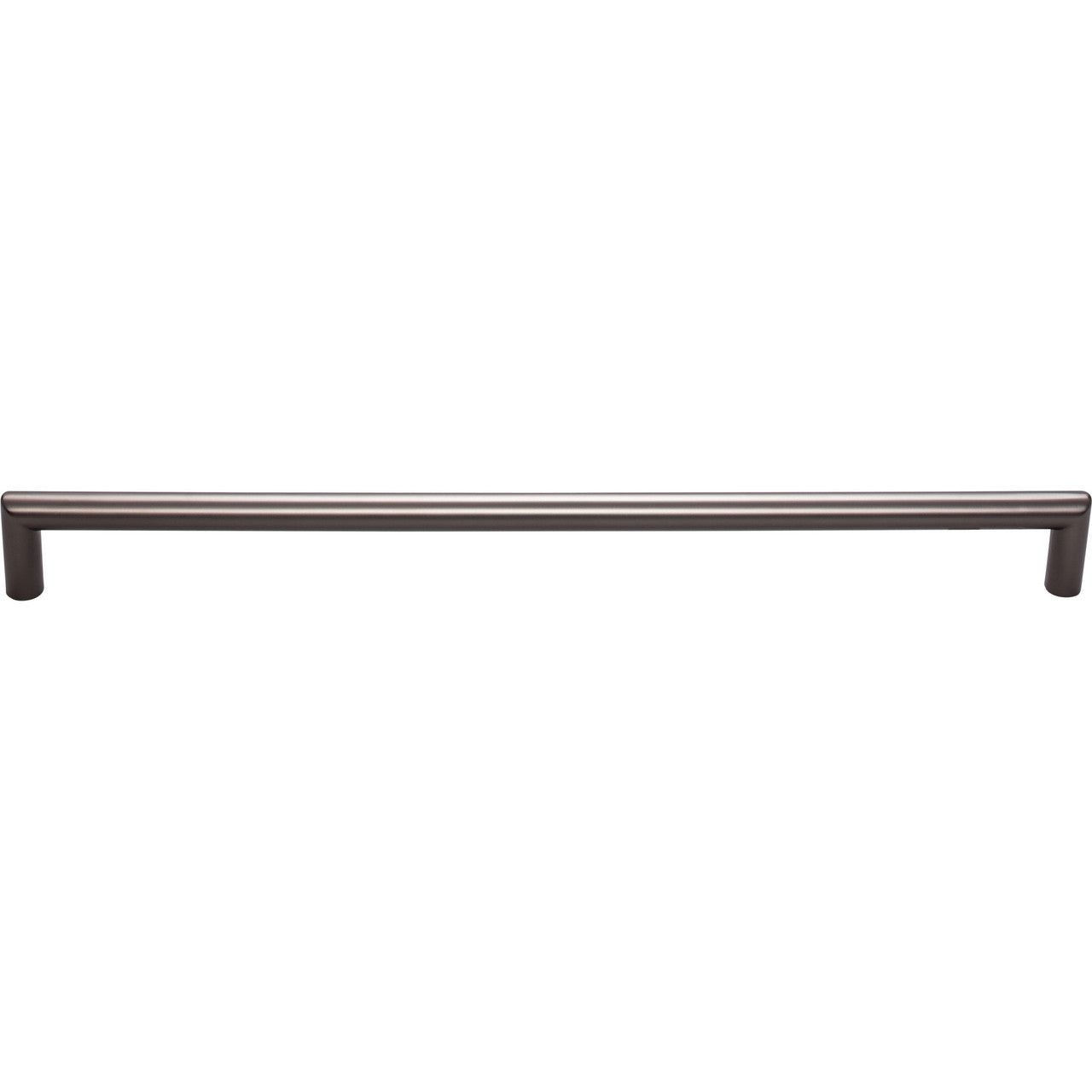 Top Knobs TK946AG: 12" cc Kinney Round Bar Cabinet Pull - Ash Gray