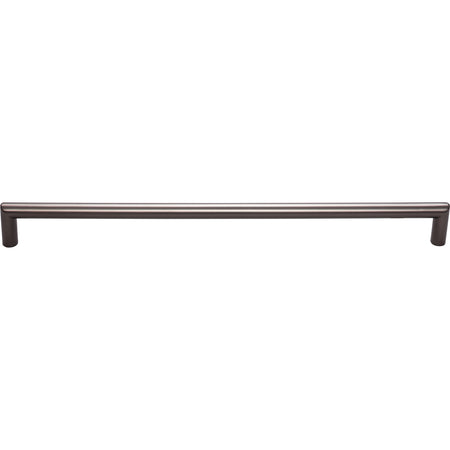 Top Knobs TK946AG: 12" cc Kinney Round Bar Cabinet Pull - Ash Gray