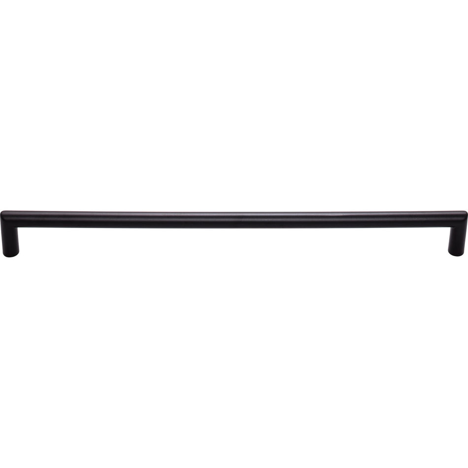 Top Knobs TK946BLK: 12" cc Kinney Round Bar Cabinet Pull - Flat Black