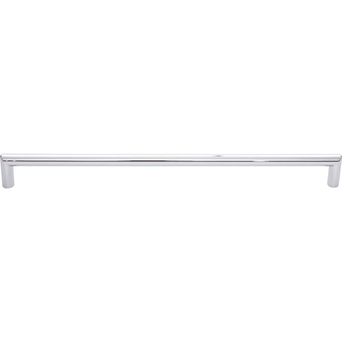 Top Knobs TK946PC: 12" cc Kinney Round Bar Cabinet Pull - Polished Chrome