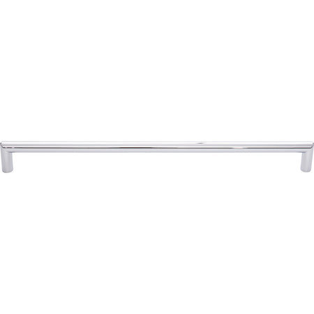 Top Knobs TK946PC: 12" cc Kinney Round Bar Cabinet Pull - Polished Chrome