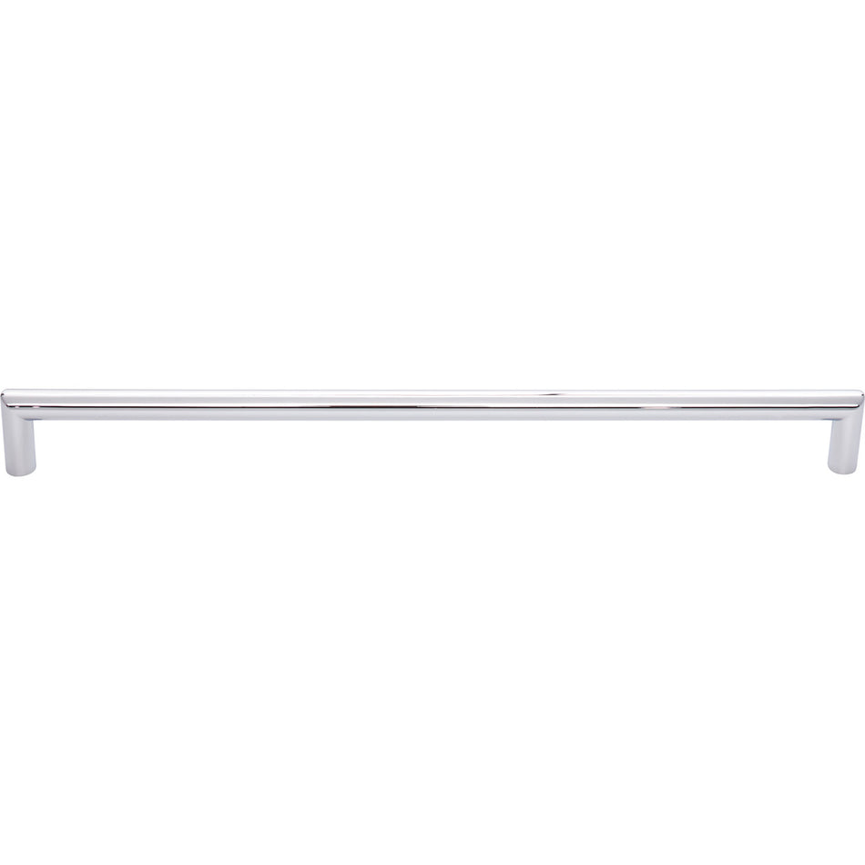 Top Knobs TK946PC: 12" cc Kinney Round Bar Cabinet Pull - Polished Chrome
