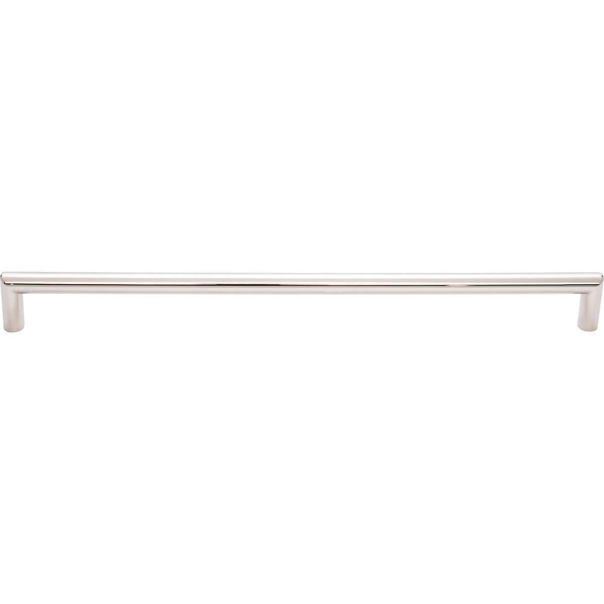 Top Knobs TK946PN: 12" cc Kinney Round Bar Cabinet Pull - Polished Nickel