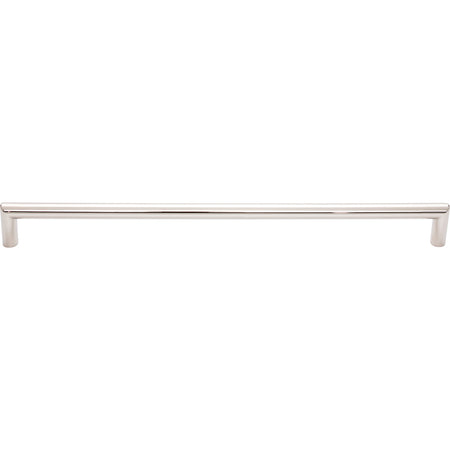 Top Knobs TK946PN: 12" cc Kinney Round Bar Cabinet Pull - Polished Nickel