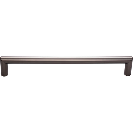 Top Knobs TK947AG: 12" cc Kinney Round Bar Appliance Pull - Ash Gray