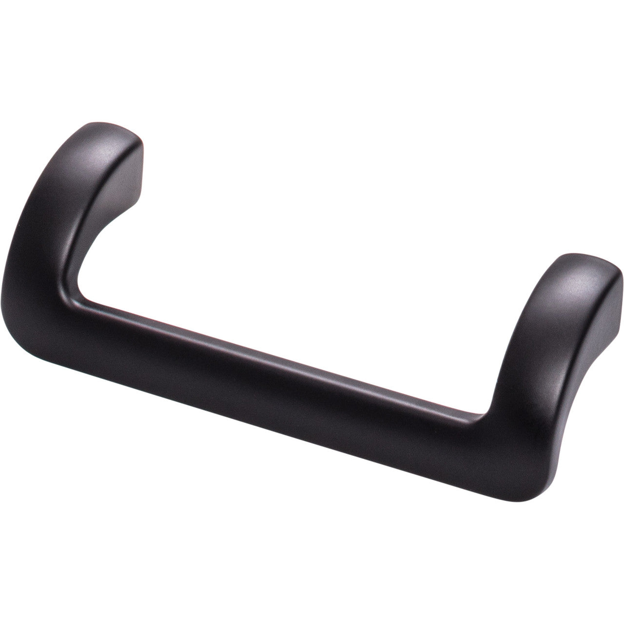 Top Knobs TK950BLK: 3-3/4" cc Kentfield Offset Bar Cabinet Pull - Flat Black