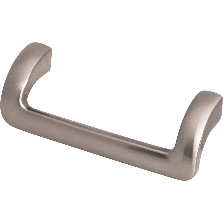Top Knobs TK950BSN: 3-3/4" cc Kentfield Offset Bar Cabinet Pull - Brushed Satin Nickel
