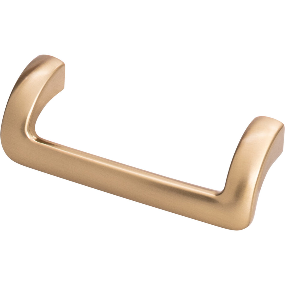Top Knobs TK950HB: 3-3/4" cc Kentfield Offset Bar Cabinet Pull - Honey Bronze