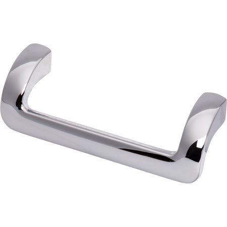 Top Knobs TK950PC: 3-3/4" cc Kentfield Offset Bar Cabinet Pull - Polished Chrome