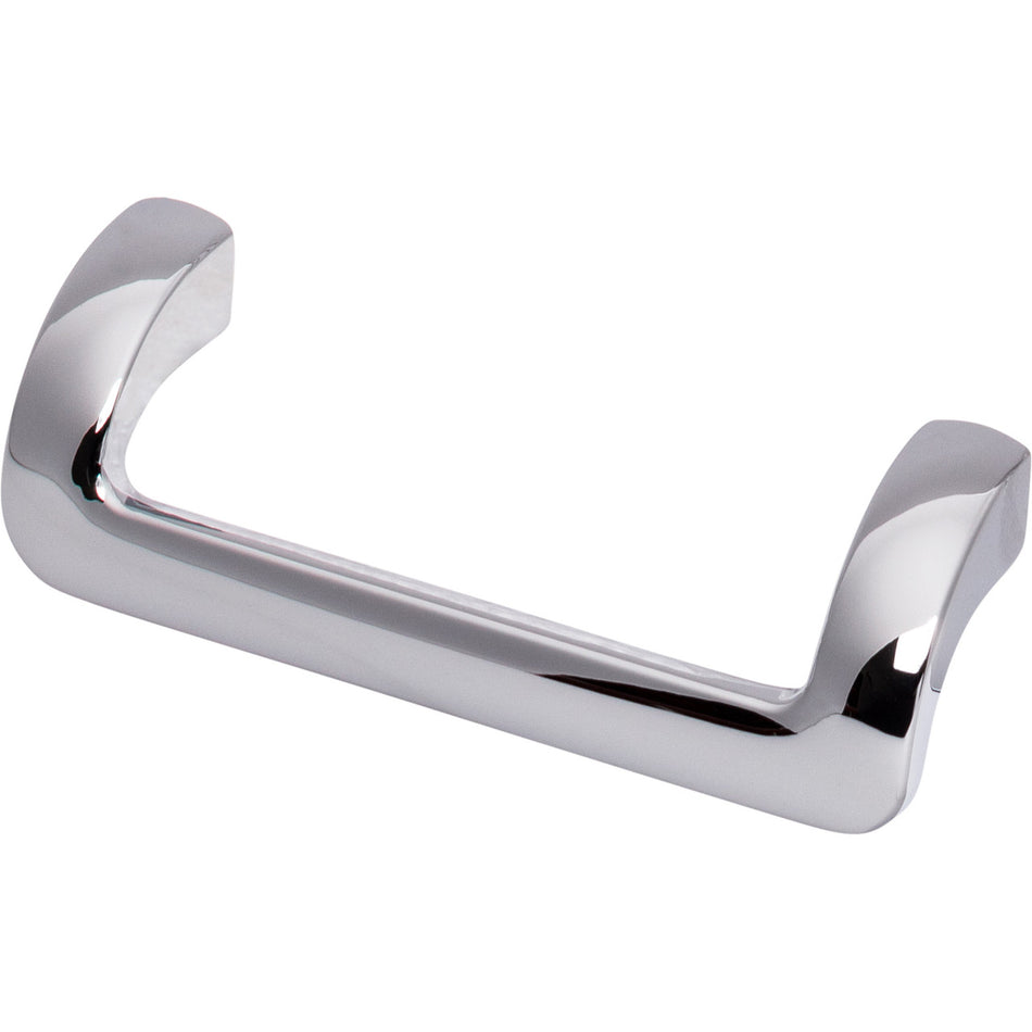 Top Knobs TK950PC: 3-3/4" cc Kentfield Offset Bar Cabinet Pull - Polished Chrome