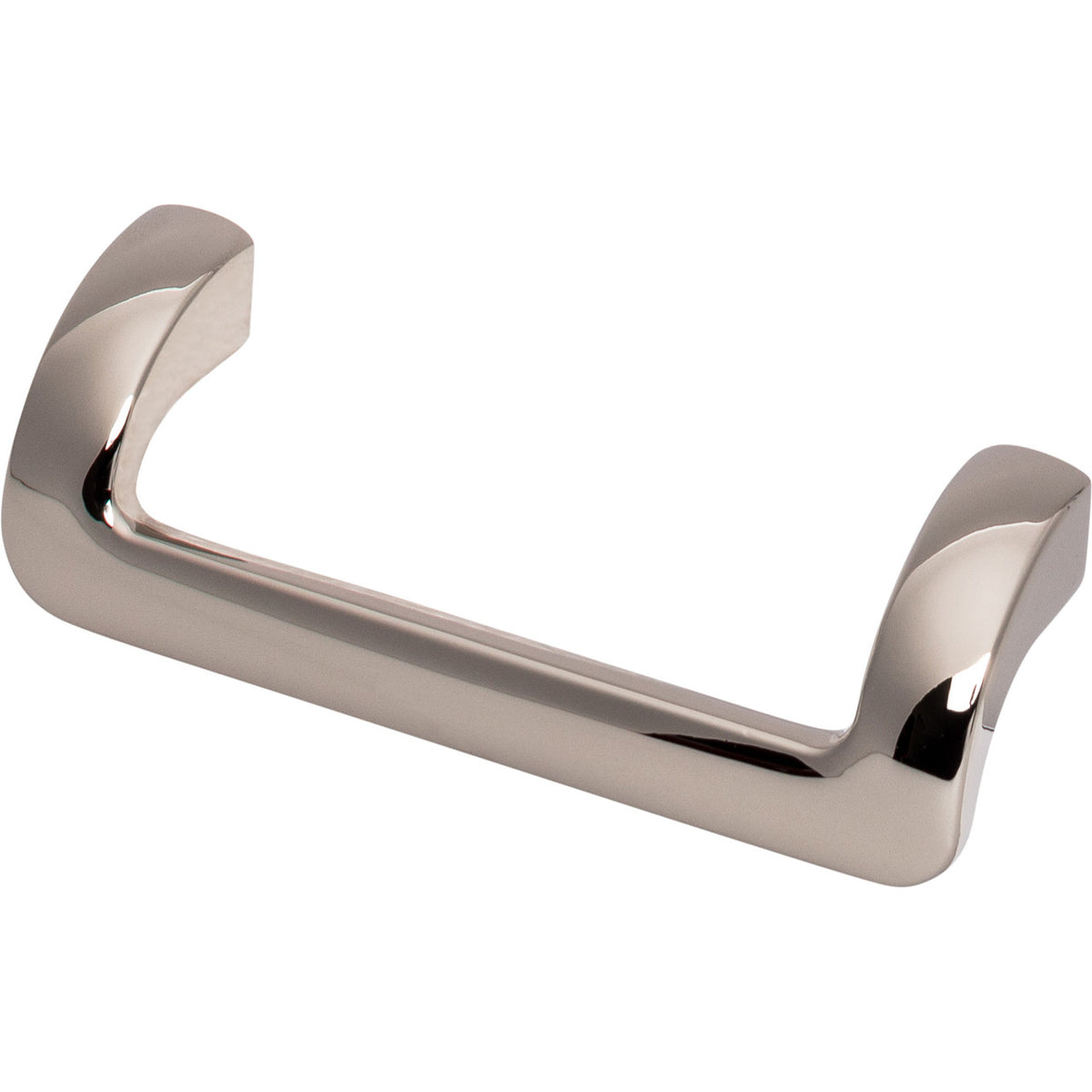 Top Knobs TK950PN: 3-3/4" cc Kentfield Offset Bar Cabinet Pull - Polished Nickel