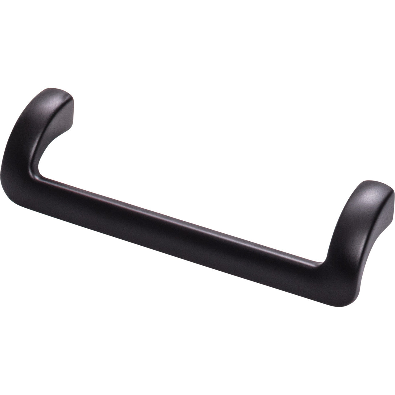 Top Knobs TK951BLK: 5-1/16" cc Kentfield Offset Bar Cabinet Pull - Flat Black
