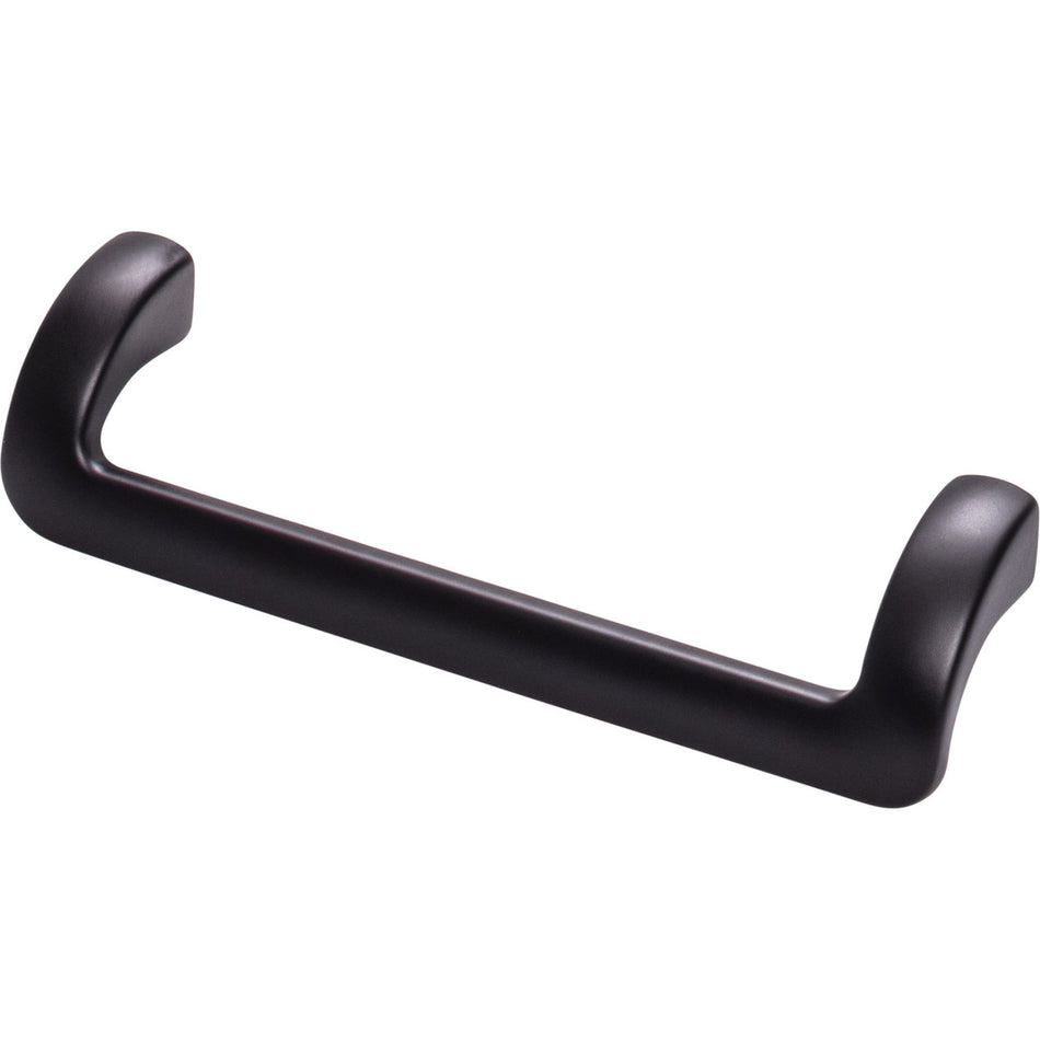 Top Knobs TK951BLK: 5-1/16" cc Kentfield Offset Bar Cabinet Pull - Flat Black