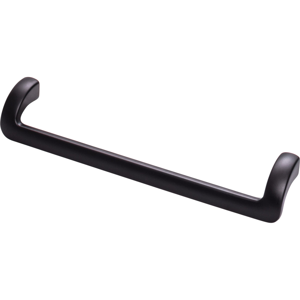 Top Knobs TK953BLK: 7-9/16" cc Kentfield Offset Bar Cabinet Pull - Flat Black