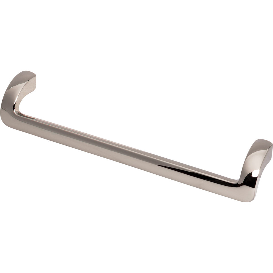 Top Knobs TK953PN: 7-9/16" cc Kentfield Offset Bar Cabinet Pull - Polished Nickel