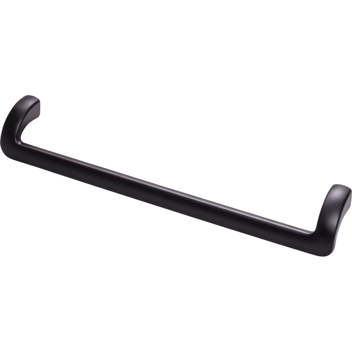 Top Knobs TK954BLK: 8-13/16" cc Kentfield Offset Bar Cabinet Pull - Flat Black