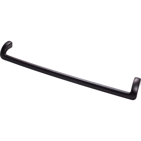 Top Knobs TK955BLK: 12" cc Kentfield Offset Bar Cabinet Pull - Flat Black