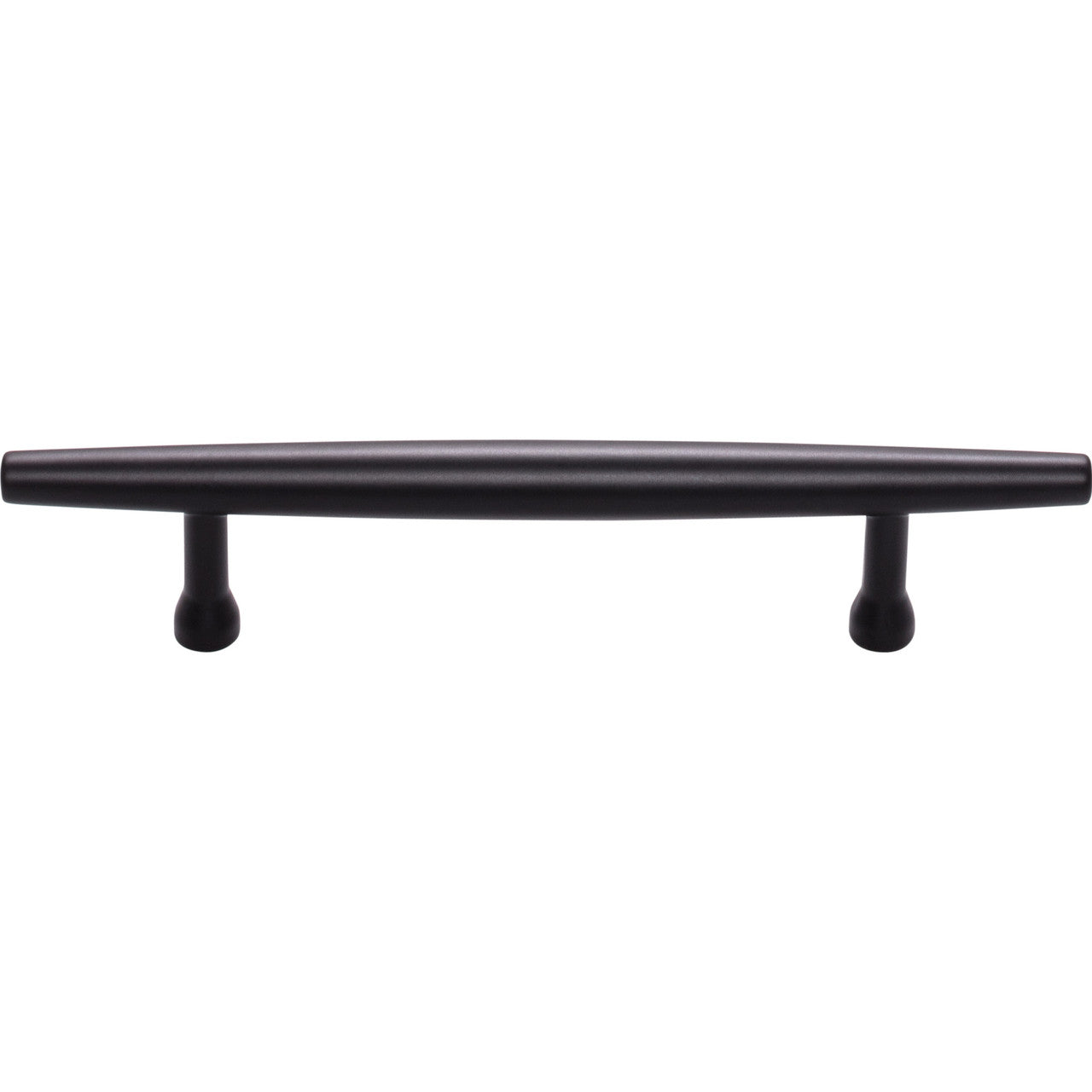 Top Knobs TK963BLK: 3-3/4" cc Allendale Round Bar Cabinet Pull - Flat Black