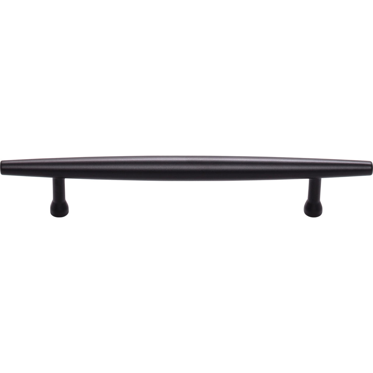 Top Knobs TK964BLK: 5-1/16" cc Allendale Round Bar Cabinet Pull - Flat Black