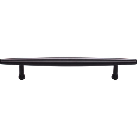 Top Knobs TK964BLK: 5-1/16" cc Allendale Round Bar Cabinet Pull - Flat Black