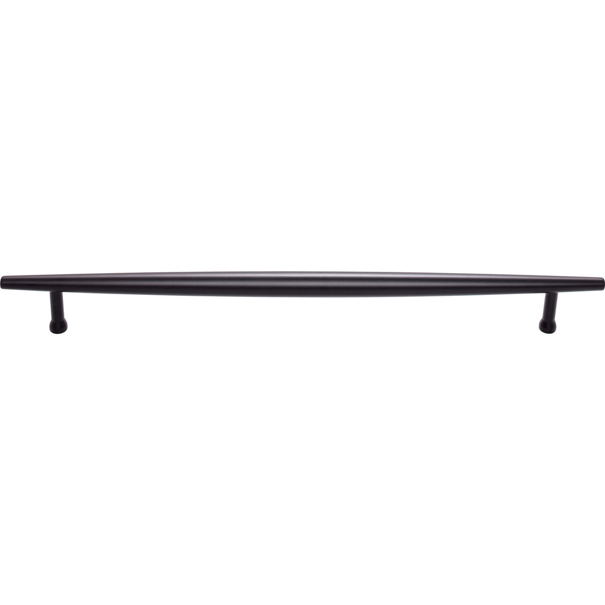 Top Knobs TK967BLK: 12" cc Allendale Round Bar Cabinet Pull - Flat Black
