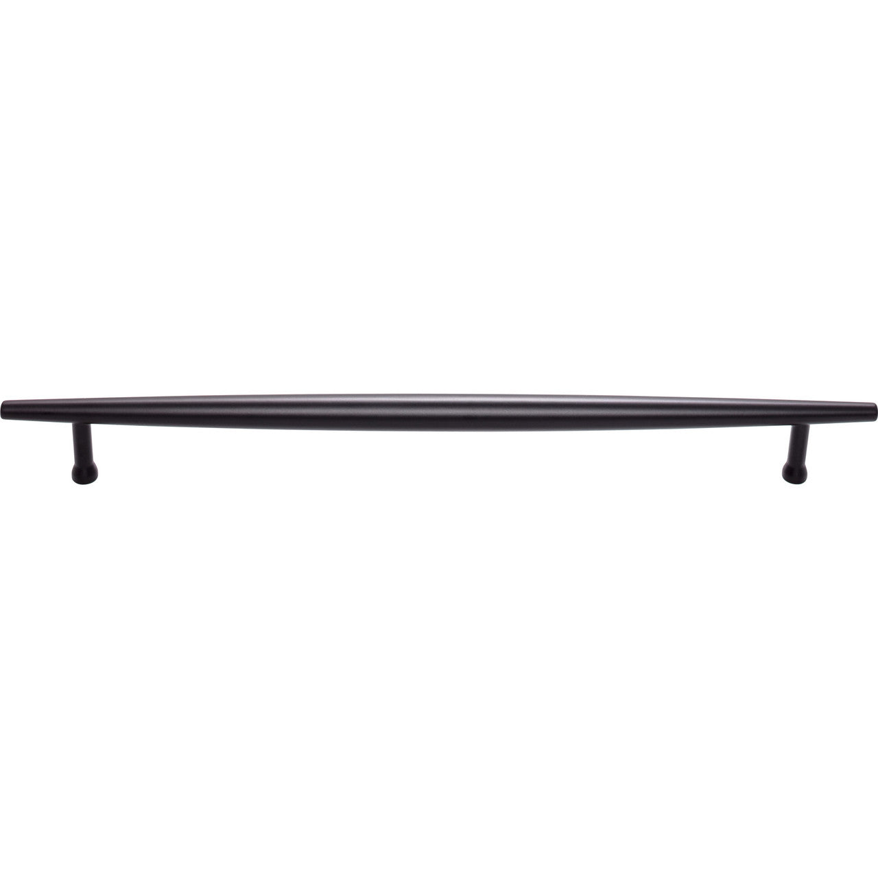 Top Knobs TK967BLK: 12" cc Allendale Round Bar Cabinet Pull - Flat Black