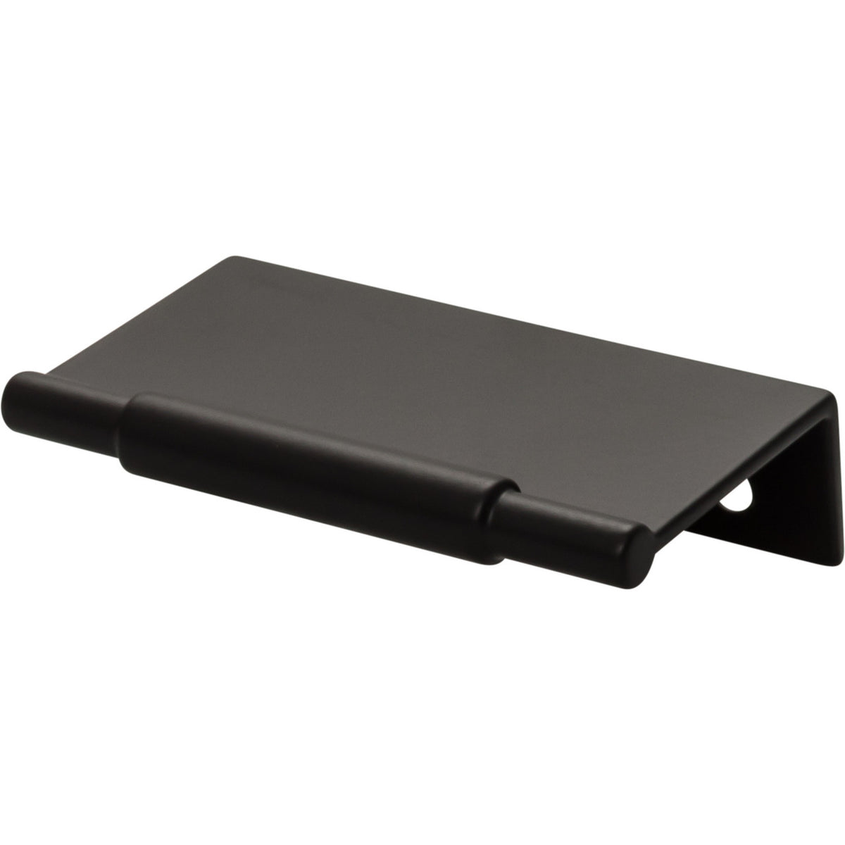 Top Knobs TK970BLK: 2" cc Crestview Tab Cabinet Pull - Flat Black