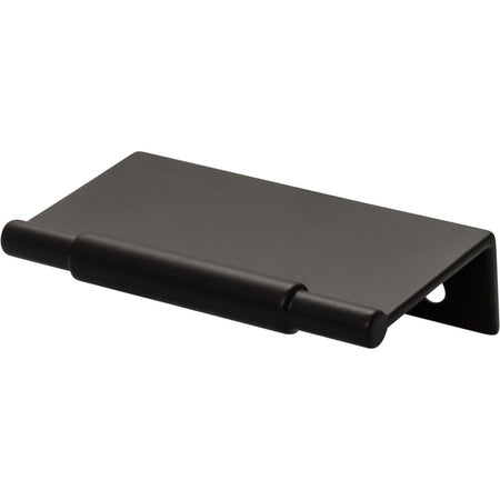 Top Knobs TK970BLK: 2" cc Crestview Tab Cabinet Pull - Flat Black