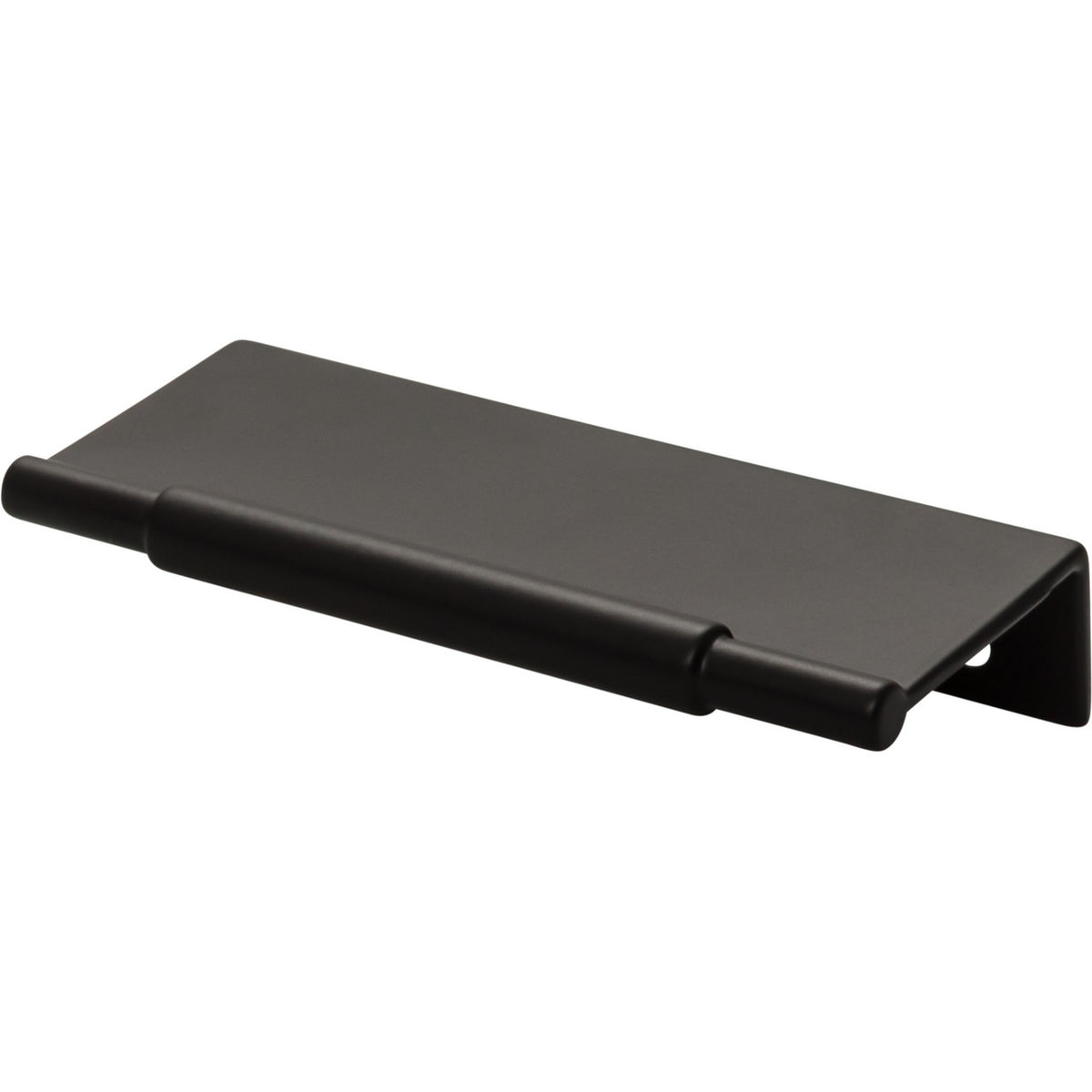 Top Knobs TK971BLK: 3" cc Crestview Tab Cabinet Pull - Flat Black