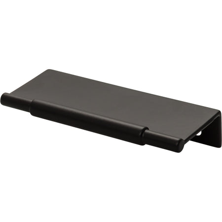 Top Knobs TK971BLK: 3" cc Crestview Tab Cabinet Pull - Flat Black