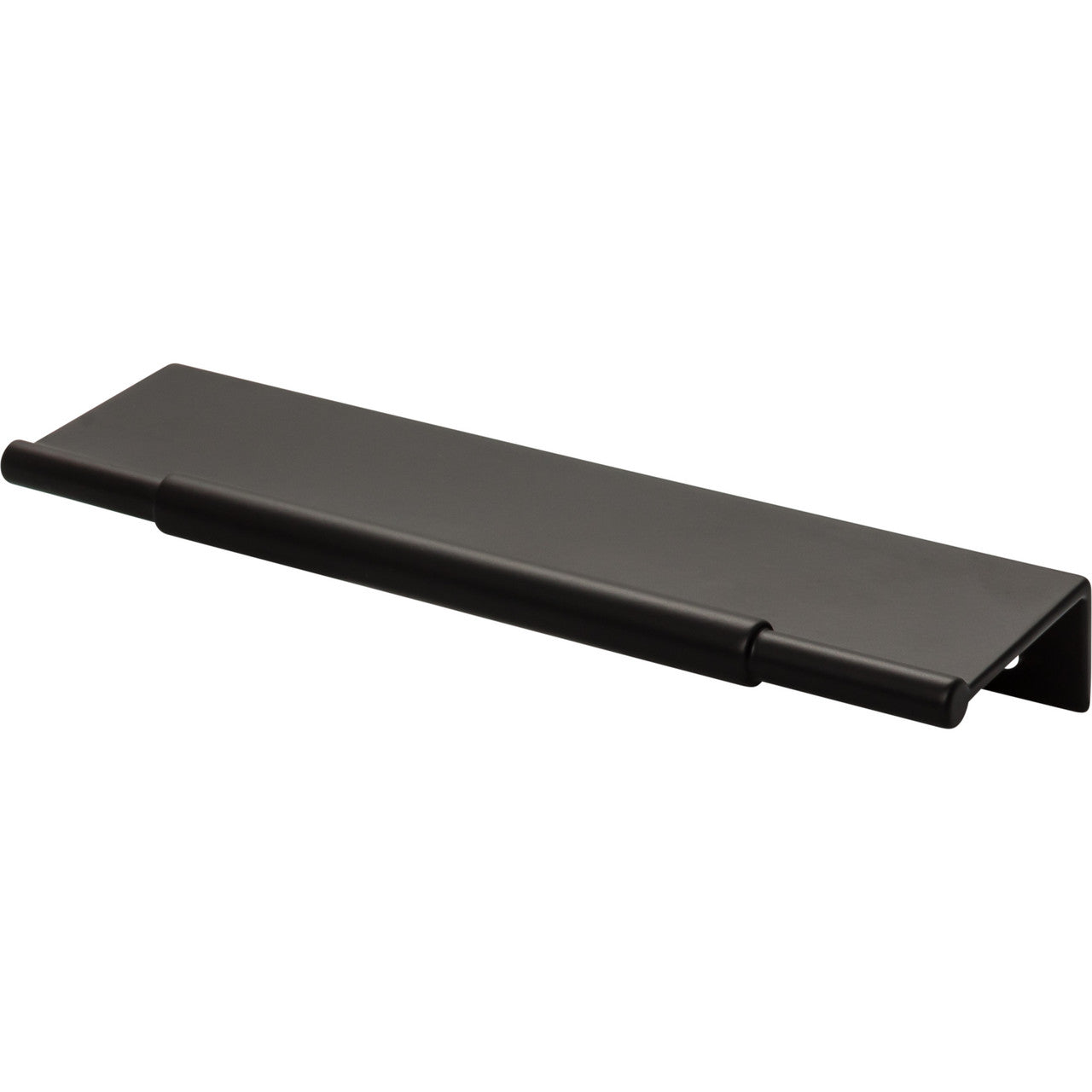 Top Knobs TK972BLK: 5" cc Crestview Tab Cabinet Pull - Flat Black