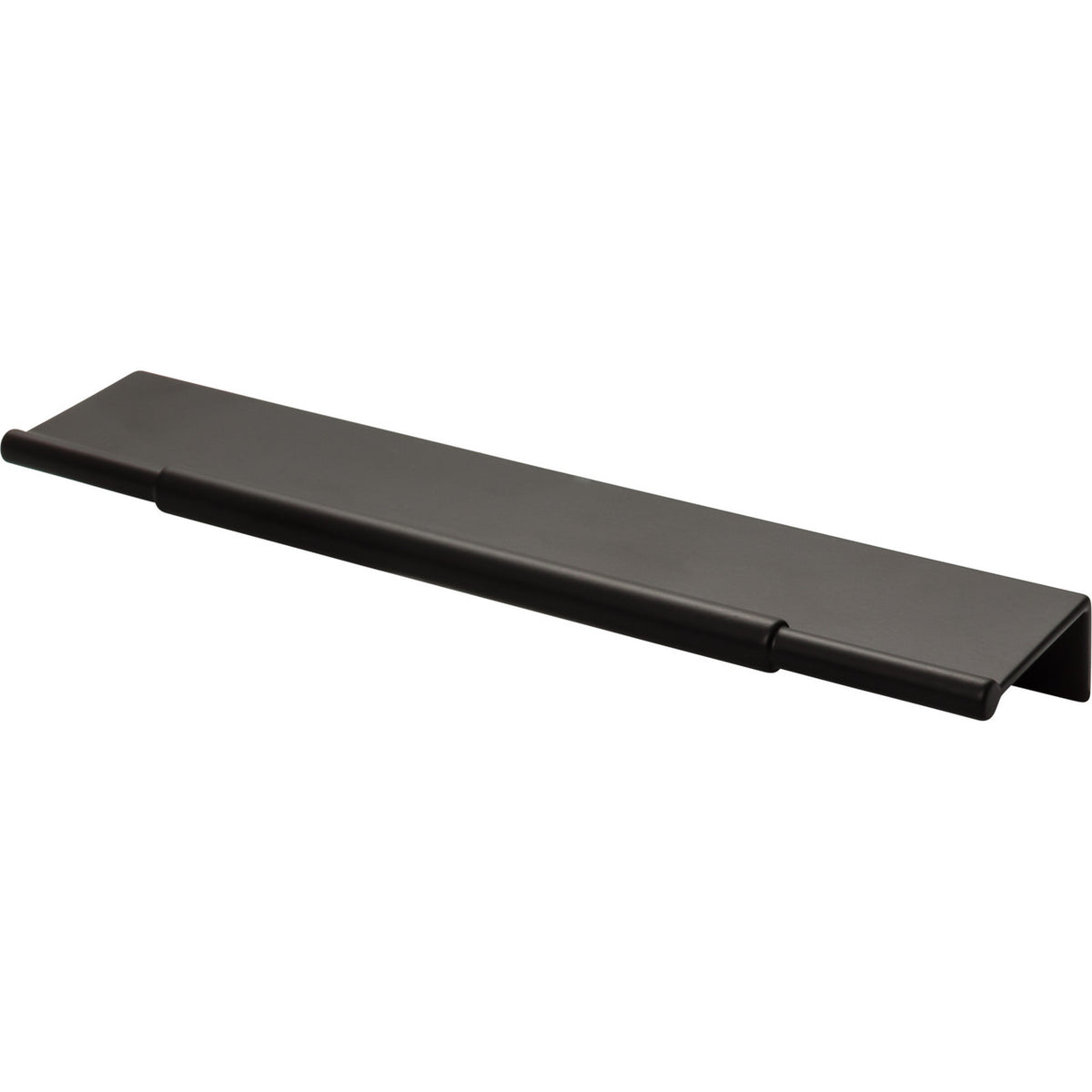 Top Knobs TK973BLK: 6" cc Crestview Tab Cabinet Pull - Flat Black