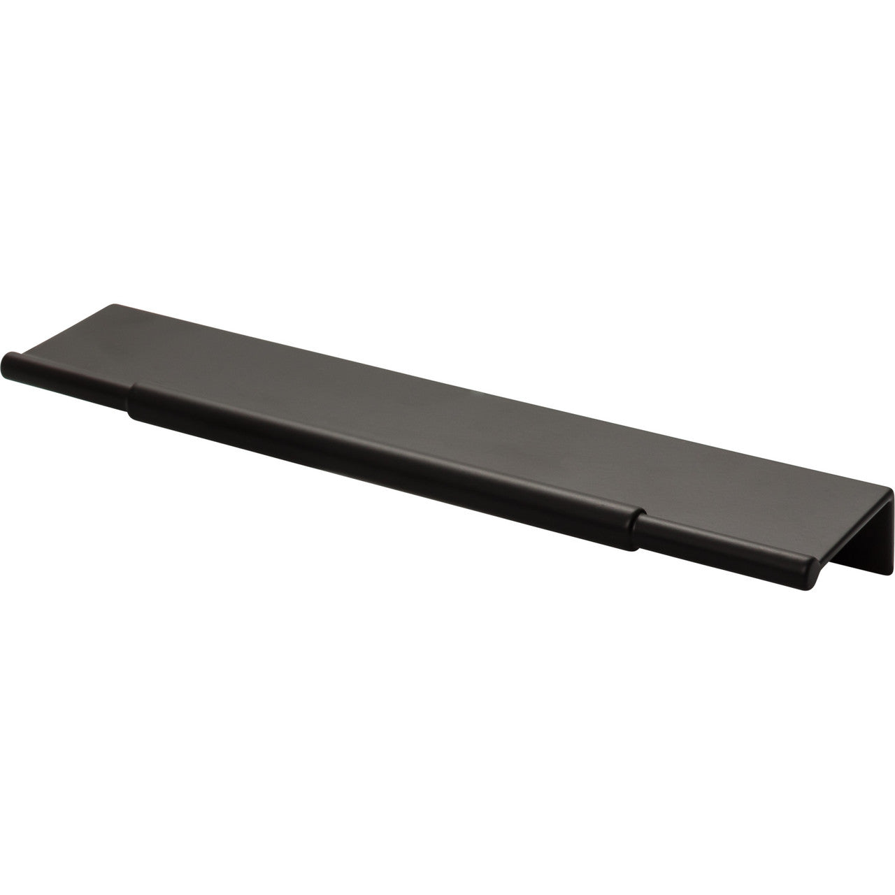 Top Knobs TK973BLK: 6" cc Crestview Tab Cabinet Pull - Flat Black
