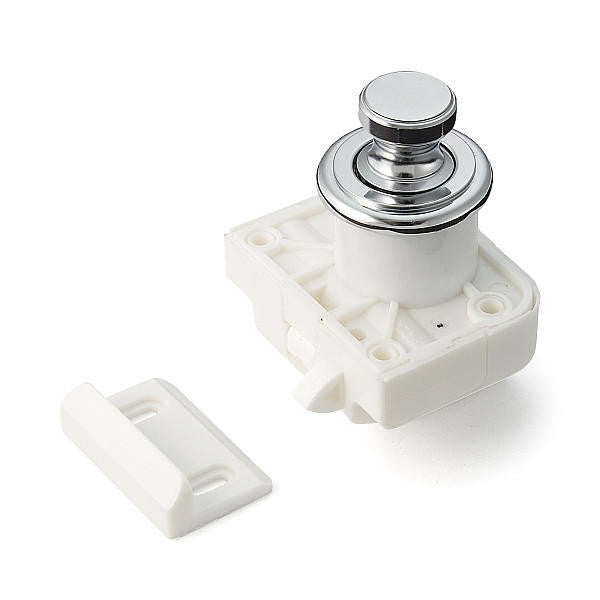 Sugatsune TLP-BB/CR: Round Push Button Latch (Latch Body Not Included) - Chrome