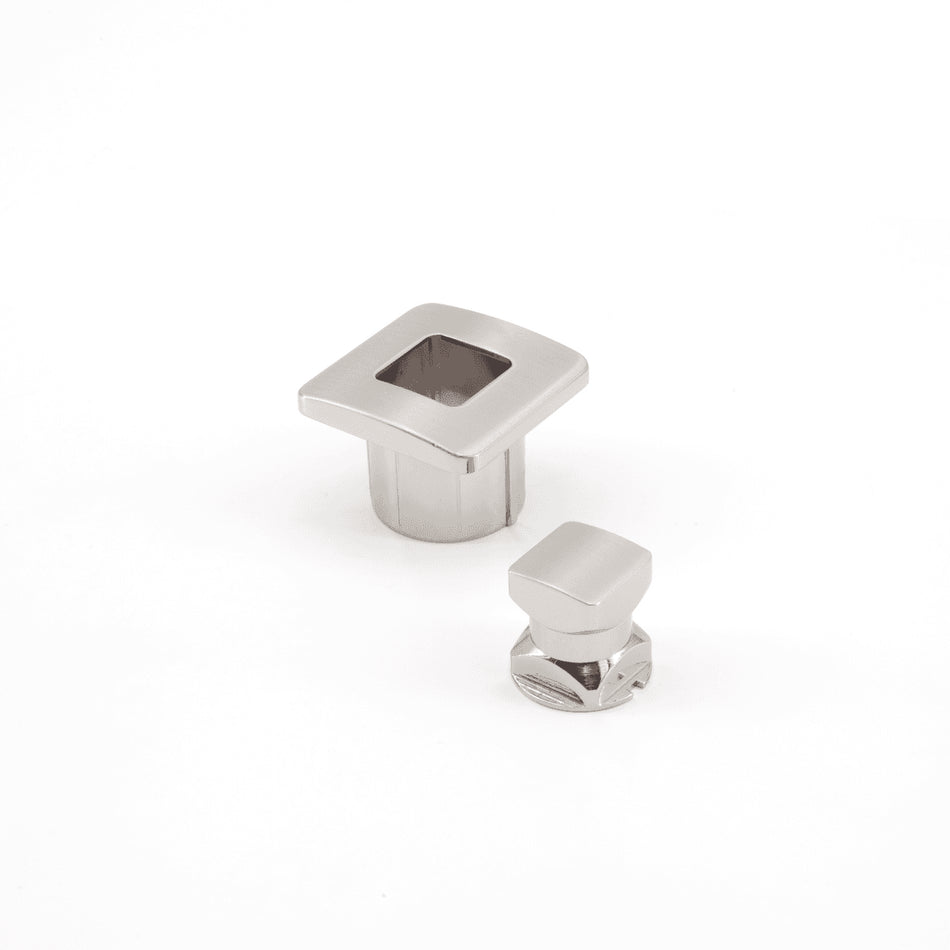 Sugatsune TLP-S-BB/SN: Square Push Knob Latch - Satin Nickel