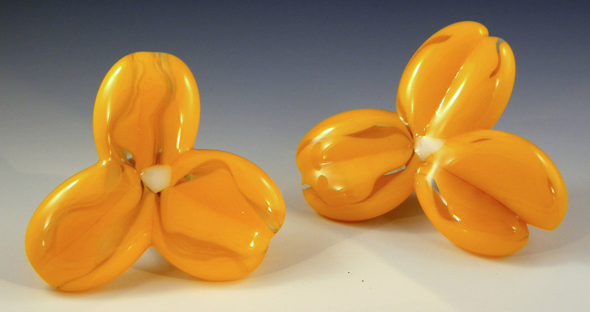 Grace White TRI-O: Trillium Cabinet Knob - Orange