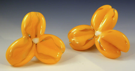 Grace White TRI-O: Trillium Cabinet Knob - Orange