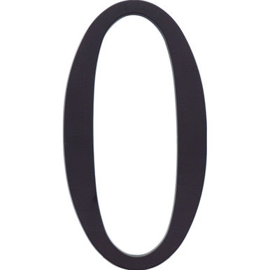 Atlas TRN0-BL: 6" Traditionalist House Number Zero - Matte Black