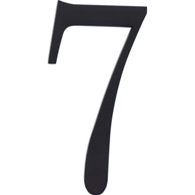 Atlas TRN7-BL: 6" Traditionalist House Number Seven - Matte Black