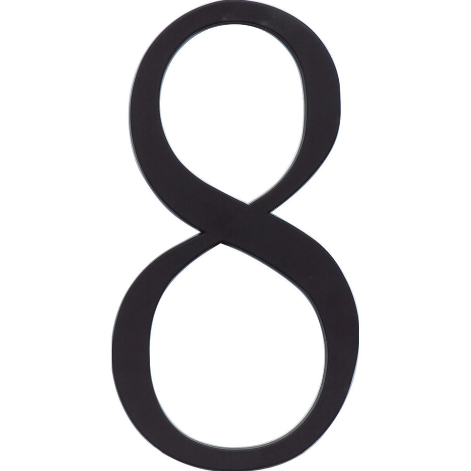 Atlas TRN8-BL: 6" Traditionalist House Number Eight - Matte Black