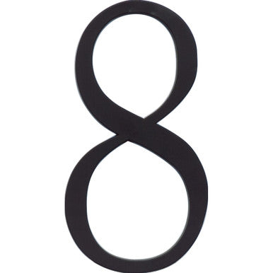 Atlas TRN8-BL: 6" Traditionalist House Number Eight - Matte Black