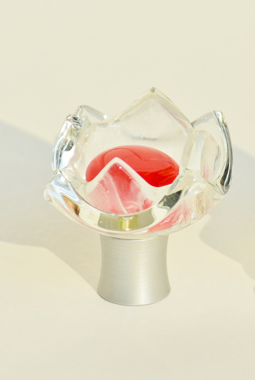 Grace White TUL-RO: Tulip Cabinet Knob - Red Orange