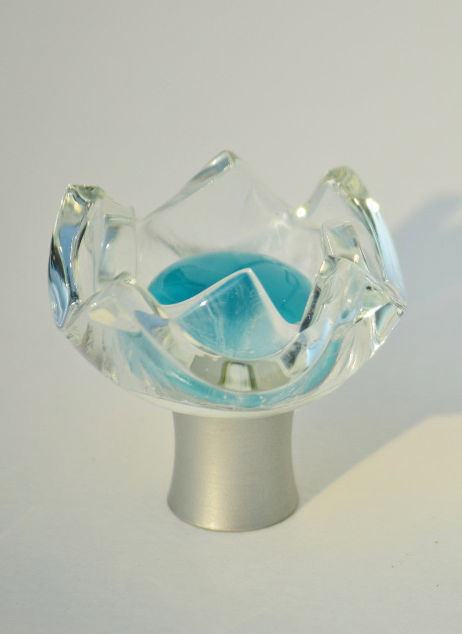 Grace White TUL-TU: Tulip Cabinet Knob - Turquoise