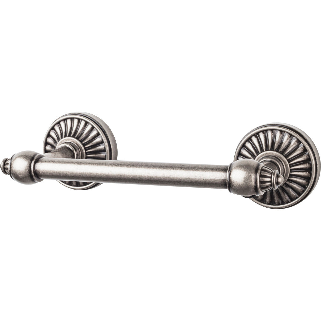 Top Knobs TUSC3PTA: 6-1/2" cc Tuscany Tissue Roll Holder - Pewter Antique